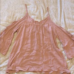Pink off the shoulders blouse